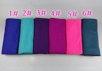Hijab de algodón liso para mujer, chal largo y elástico, bufanda de red para el cuello, Sjaal musulmán, 35 colores, 180x80Cm - details 2