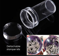 Nuevo sello transparente nueva uña de sello de penetración completa mango de la cabeza de sello flor raspador de 2,4cm cabeza de - details 9