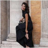 Elegante Vestido A-e de Cintura Alta para Mujer Color Sólido, Sin Mangas, Robe Largo con Cuello Redondo Nuevo Vestido de Fiesta de Noche - details 9