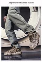 Zapatos de skate retro de mezclilla personalizados para hombre, zapatos deportivos versátiles para hombre, pareja de deportes al aire libre y zapatos casuales. - details 16