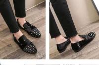 El cuero formal con diseño de cocodrilo hecho a mano de alta calidad es transpirable y adecuado para zapatos de hombre de uso informal. - details 1