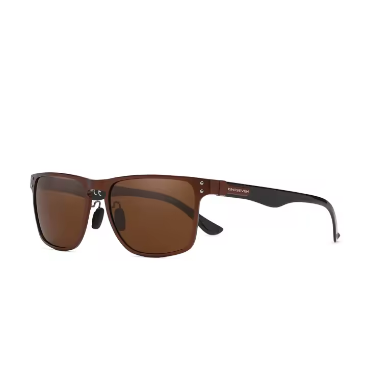 KINGSEVEN-gafas de sol polarizadas UV400 para hombre y mujer, lentes rectangulares de aluminio de alta calidad, accesorio deportivo de lujo para conducir - 1