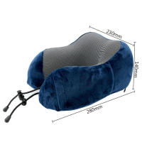 Almohada De Viaje Suave En Forma De U Para Cuello Con Memoria De Espuma Almohadilla De Soporte Para Cervical Uso En Avión Y Hogar - details 13