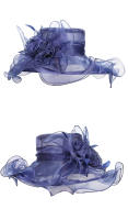 Sombrero de Derby de Verano para Mujeres con Trapo Elegante y Velo Floral para Bodas y Fiestas en Iglesia y Té Material de Poliéster y Nylon Estilo Fedora - details 5