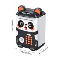 Hucha de Panda de dibujos animados para niños, caja de dinero linda, ahorro de dinero en efectivo, moneda, contraseña, huella digital, cajero automático, juguete educativo para niños, regalo - details 5
