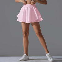 Falda de tenis de bádminton para mujer, interior, secado rápido, elasticidad, doble capa, yoga - details 12