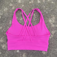 Sujetador Deportivo Para Mujer En Color Sólido Fitness Yoga Gimnasio Deporte Con Almohadillas De Pecho Alta Calidad Absorbedora De Choques Talla Ajustable Top De Entrenamiento - details 6