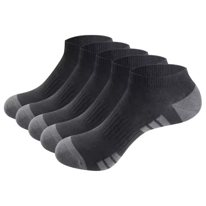 5 pares hombres mujeres alta calidad algodón transpirable verano Casual deportes atléticos correr calcetines tobilleros de corte bajo para talla 36-44 - 1