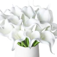 Ramos de Flores Artificiales de Cala Lili Bolso de Boda Blanco de 5 Piezas - details 2