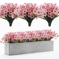 Flor artificial imitación violeta decoración exterior protección uv flor falsa imitación flor decorativa porche - details 0
