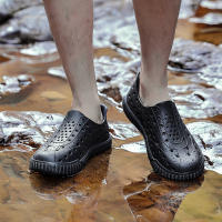 Al aire libre pareja agujero zapatos vadear tendencia de ocio sandalias de playa de los hombres y las mujeres transpirable suela suave hueco zapatos de lluvia - details 10