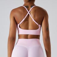 Sujetadores deportivos sin espalda cruzados con top de yoga para mujer - details 15