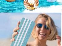 Toalla de playa de gran tamaño para baño a rayas turcas con borlas, súper absorbente, suave y fácil de cuidar, 100% algodón, adecuada para viajes - details 7