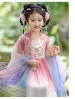 Hanfu-vestido de princesa china para niña, bordado súper inmortal, conjunto de verano de estilo Tang para primavera y otoño - details 19