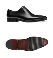 Zapatos marrones de los hombres de la boda del partido del cordón clásico del zurriago de lujo original vendedor caliente - details 15