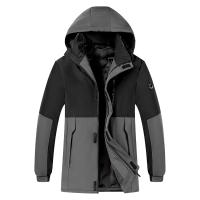 Chaquetas de invierno para hombre, parka gruesa con capucha extraíble, Color sólido, a prueba de viento, Bolsillo grande, novedad de 2024 - details 3