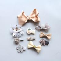 10 Uds. Accesorios lazos de corona pinzas para el pelo de bebé para niños - details 4