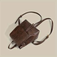 Mochila Mini con Hebilla y Cordón Bolso Escolar de Cuero PU para Mujer - details 5