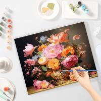 RUOPOTY-pintura acrílica por números con Marco, cuadro de flores coloridas, decoración del hogar - details 3