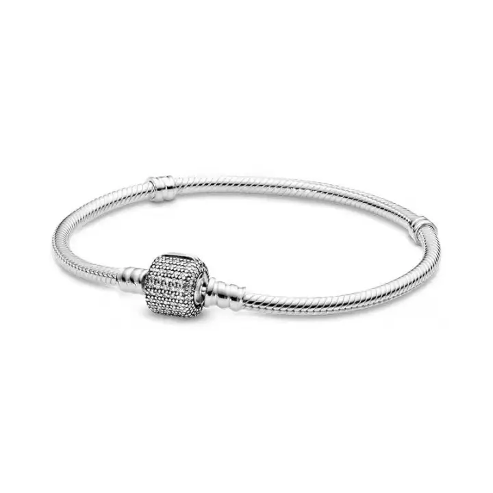 Pulsera con cierre de cadena Silver Moments de primer grado con diamantes de imitación, modelo: 590723 CZ - 1