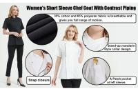Uniforme de Chef Unisex, cocina, Hotel, restaurante, panadería, cocinero, ropa de trabajo, camisa de manga corta, chaqueta de Chef, Tops para monos de camarero - details 1