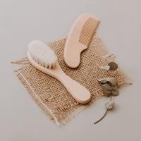 Cepillo de madera para bebé recién nacido, peine portátil, accesorios de baño para el cabello - details 2