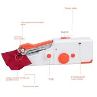 Máquina de coser DIY, Mini máquina de coser portátil Simple de mano, Micro máquina de coser de bolsillo para el hogar - details 7