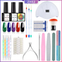 Parkson-máquina pulidora para uñas, juego de manicura y secador de uñas, esmalte de Gel de 5 colores, decoraciones artísticas, Kit de uñas eléctrico - details 2