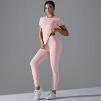 Conjunto Deportivo de Cintura Alta Top de Yoga y Pantalones Equipo Deportivo y Moda - details 23