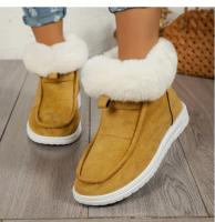 Simple Solid Color Thickened Medium Tube Warm Snow Boots Fashion Comfortable Thick Bottom Snow Boots Women Footwear - details 8