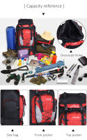 Mochila GRANDE de nailon de 80L para hombre y mujer, bolso de hombro deportivo para acampar, senderismo, montañismo - details 3
