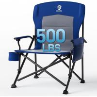 Silla de Camping Plegable 230KG Cargable Silla Plegable 62cm Anchura de Asiento con Bolsillo Lateral y Portavasos Silla Plegable de Gran Tamaño para Camping Exterior Balcón Jardín - details 32