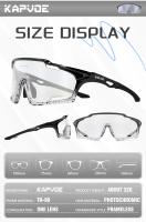 Kapvoe NEW Photochromic Bike Sunglasses Cycling for Men Blue Photochromism Glasses MTB New Bicycle Goggles Eyewear Sports UV400 - details 15