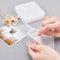 Posavasos personalizado, hoja cuadrada de acrílico transparente de 39x39 pulgadas, 6 posavasos para bebidas domésticas y comerciales. - details 2