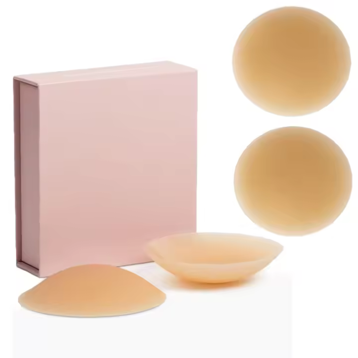 Cubierta de pezón reutilizable para mujer, pegatinas invisibles de silicona para pechos, revestimiento adhesivo grande, cinta para pechos, sujetador adhesivo, 2 uds. - 1