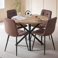 EGOONM Juego de 4 sillas de comedor vintage, sillas de comedor de terciopelo holandés, patas de hierro simples, adecuadas para cocina y sala de estar - details 7