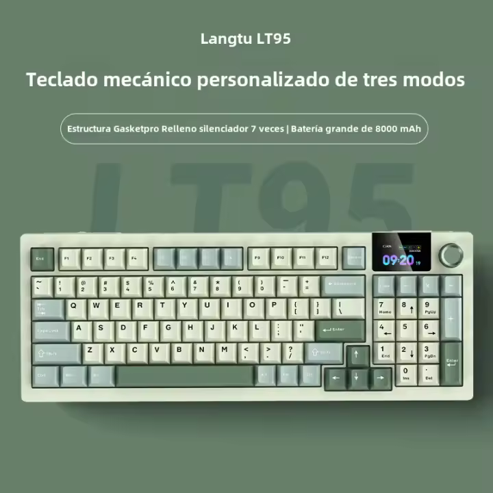 Langtu LT95 Teclado de Deportes Electrónicos Personalizable Modos de Juego, Inalámbrico, Bluetooth, Escritura de Oficina Intercambiable en Caliente - 1