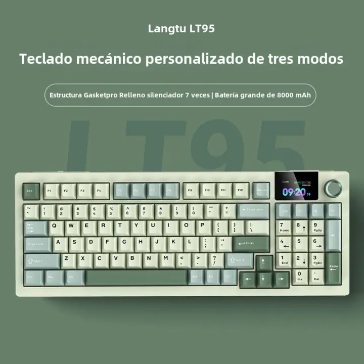 Langtu LT95 Teclado de Deportes Electrónicos Personalizable Modos de Juego, Inalámbrico, Bluetooth, Escritura de Oficina Intercambiable en Caliente - 1