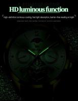 Reloj de Turbo Automático de Cuero OLEVS Impermeable, Fecha de Semana, Fase Lunar, Estilo Militar - details 9
