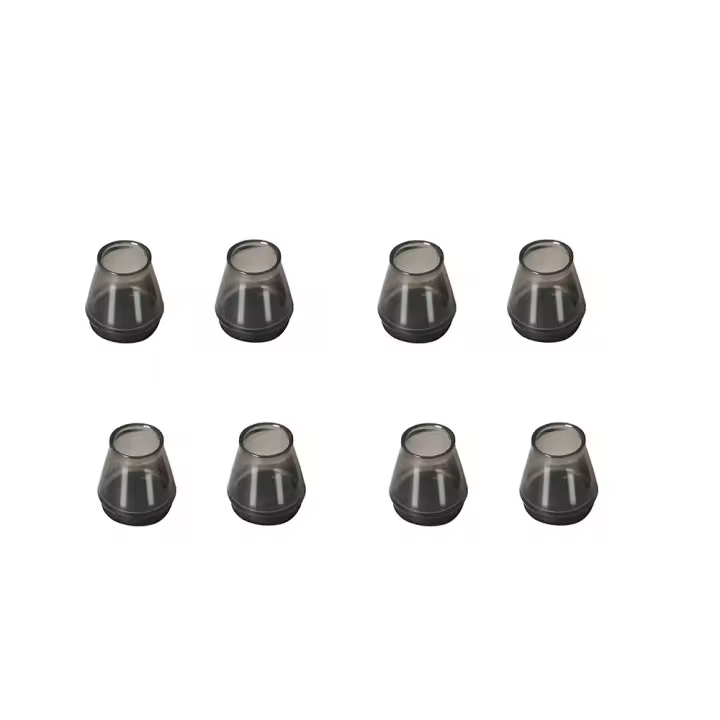 8 Uds. Cubierta transparente de silicona para pies de silla, gorros redondos antideslizantes para patas de silla, almohadillas de goma con fieltro para pies de silla, muebles - 1