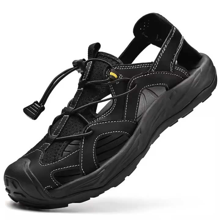 Sandalias de Cuero de Vaca Casuales de Gran Tamaño Zapatos de Playa de Verano para Hombres - 1