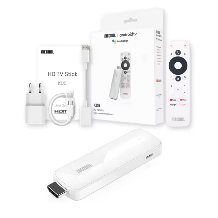 MECOOL-Mini TV Stick KD5, 1080P, Amlogic S905Y4, ATV, Android 11, 1 + 8G, 2,4G/5G, WIFI, con certificado Netflix - 1