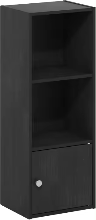 Luder Biblioteca de 5 Niveles con 1 Puerta de Almacenamiento, Blanco - 1