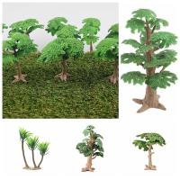Plantas ecológicas de plástico, ciprés de simulación, Mini árbol de coco, pino vívido, paisaje, modelo de árbol para el hogar - details 6