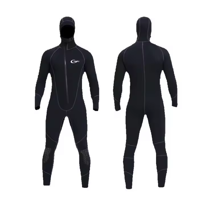 Traje de neopreno grueso de una pieza para mujer, traje de buceo de 3mm de manga larga para mantener el calor, snorkeg, surf, buceo, para hombre - 1