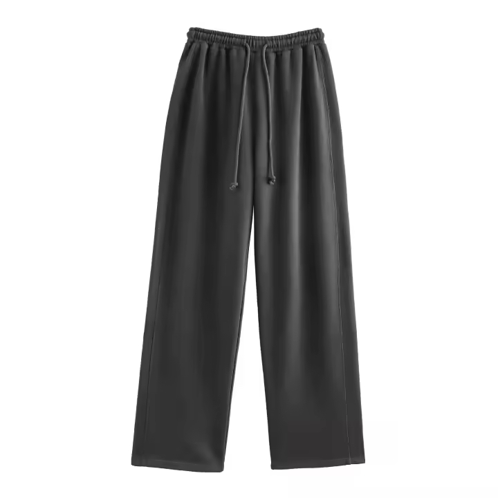 Conjunto de Pantalón de Otoño Chic Sudadera con Capucha de Bolsillo Sólido Cintura Elástica - 1