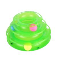Juguetes Divertidos para mascotas, disco de bola loca para gato, placa de entretenimiento interactiva, plato giratorio Trilaminar de dos capas, torre de juguete para gato, disco de pista - details 3