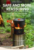 Batería de cocina para acampada, batería de picnic portátil para 2-3 personas, juego de hervidor y sartén - details 3