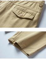 Pantalones Cortos de Verano para Hombre Bermudas Holgadas de Lujo, Color Caqui, Algodón 2023, Cargo Casual de Alta Calidad - details 10