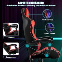 Silla de Oficina Ergonómica con Soporte Lumbar, Función Basculante, Reposacabezas Ajustable, Reposabrazos y Altura Ajustables, Asiento de Malla Transpirable, Silla Giratoria para Ordenador - details 12